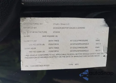 2016 Jeep Wrangler Unlimited Sahara from USA, damaged, VIN 1C4HJWEG4GL301033